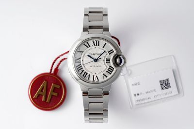 Cartier Ballon Bleu 33MM Stainless Steel Strap Women White Watch